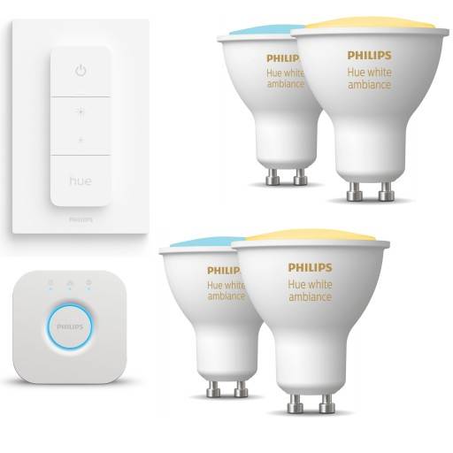 Philips Hue White Ambiance GU10 spotlampa, startpaket