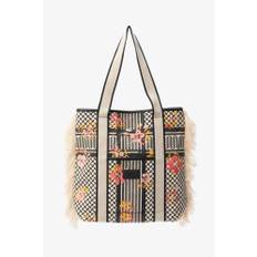 Lala Berlin | Tote bag | Carmela, heritage flower embroidery