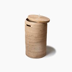 Håndflettede kurve af bambus, 55 eller 85 liter (lys) - Natur - 35cm x 35cm x 60cm - Claudia