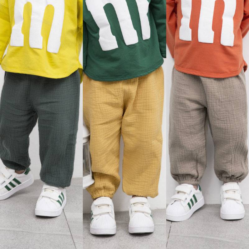 Pudcoco toddler boy flickor byxor leggings barn baby boy byxor - Vit / 3t
