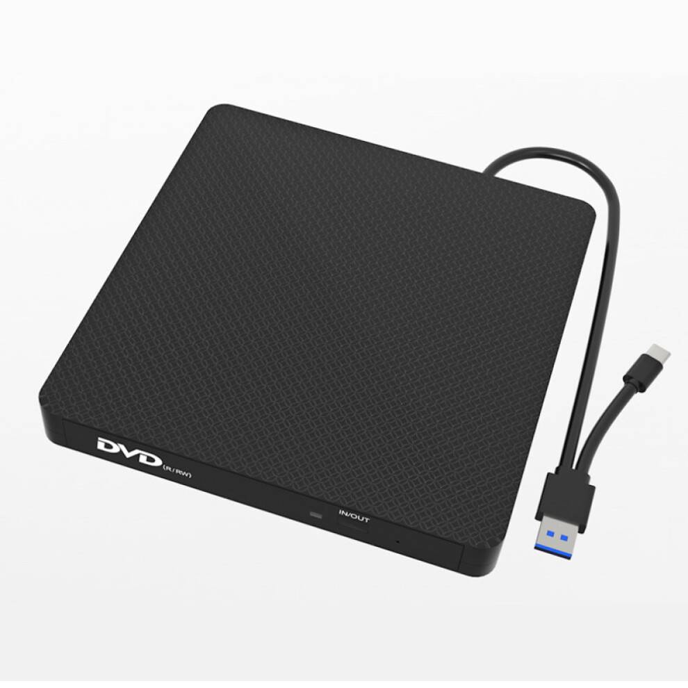 Bærbar cd/dvd-brænder og -afspiller, USB 3.0 med type-c, høj skrive- og læsehastighed, eksternt dvd-drev til bærbar computer, kompatibel med
