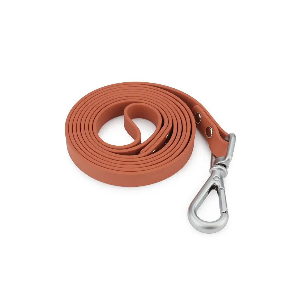Waterproof PVC Long Dog Leash – Easy Clean Training Lead 1.5m to 20m - Red Brown / M 3m (M 3m)