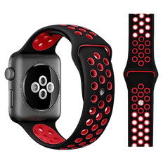 Apple Watch SE 42 / 44 / 45 mm Sportsrem i rød silikone