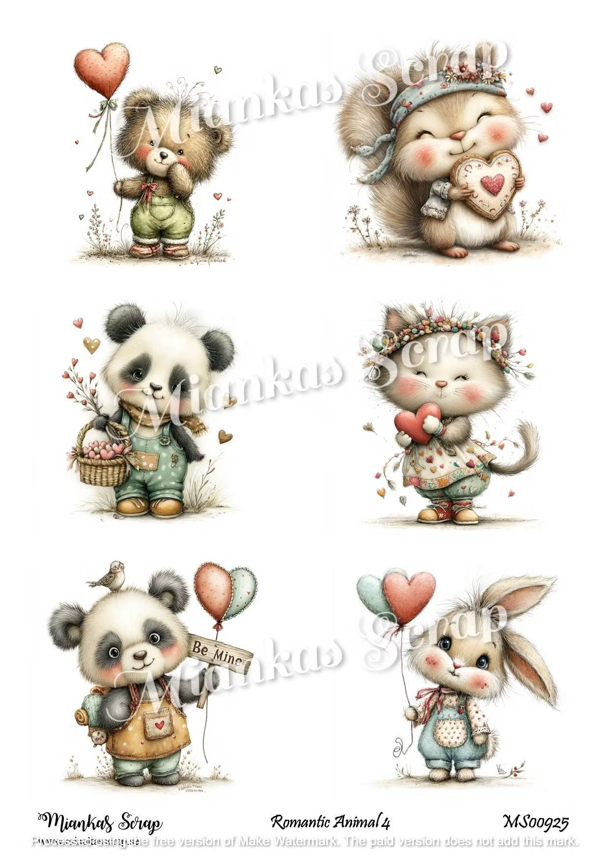 Miankas Scrap klippark - Romantic Animal 4