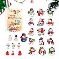 Advent Calendar 2024 Christmas Snowman, Snowman Toy 2024, Christmas Countdown Calendar, 24 Days Christmas Calendar Countdown, Advent Calendar 2024 Jigsaw Puzzle, Easy To Use, Portabe for Adults