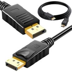 DisplayPort 1.4 kabel / DP kabel 2m – Upp till 8k