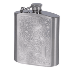 Lommelærke krom Venezia design 7oz/210ml
