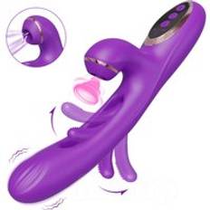Hot Selling 3 in 1 Flapping Patting G Spot Clitoral Sucking Vibrators Sex Toys for Woman Female Masturbation Rabbit Vibrator Toy