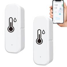 Lollanda WiFi termometer og hygrometer med datalagringsfunktion – Trådløs temperatur- og fugtighedsmåler, Smart sensor til APP-kontrol