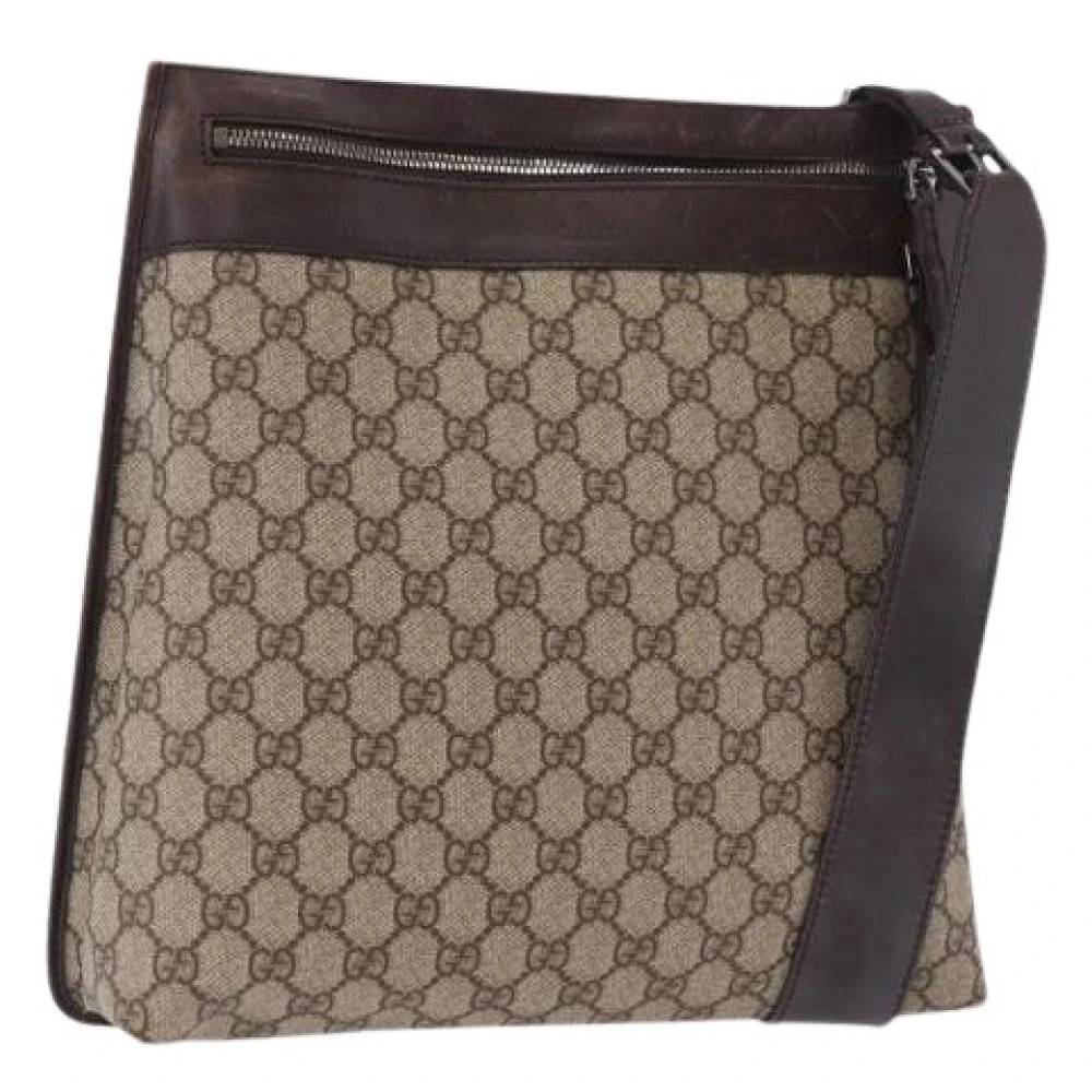 Gucci Vintage - Pre-owned Vintage GG Canvas Axelremsväska Vintage - Dam - ONE Size - Läder