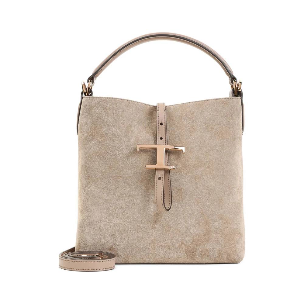 Tod's T Timeless Mini Bucket Taske - Tasker - Dame - Beige - ONE SIZE - Uld