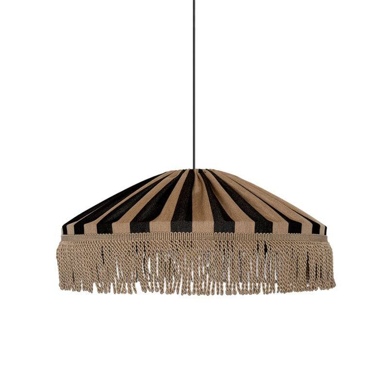 Alde & Lind Capri Ø50 taklampa IP44 frans taupe/svart