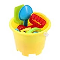 STOBOK Utomhusleksaker För Barn 1 Set Beach Sand Toys With Mesh Bag Sandbox Toy Kit Med Hink F?rgglada Sandspadar Rakes Watering Can Animal Molds F?r Utomhusstrandspel