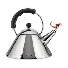 ALESSI, Home, unisex, Grå, ONE SIZE, Sort Stål Tekedel