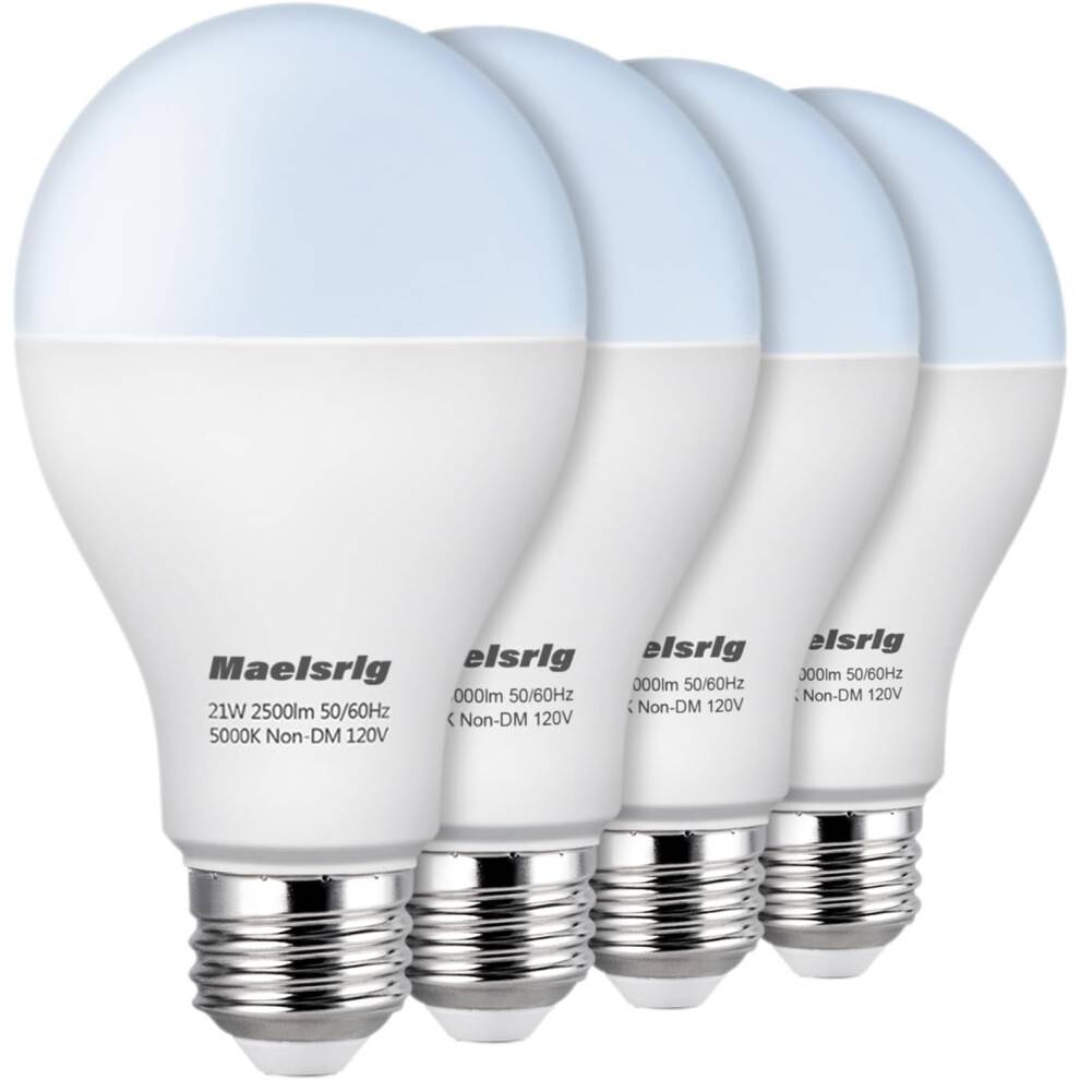 A21LED-pære dagslys 5000K 21W 2500 lumen 4-pak