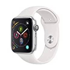 Apple Watch Series 4 (Gps, 44Mm) - silvrigt aluminiumfodral med vitt sportband (Renoverad)