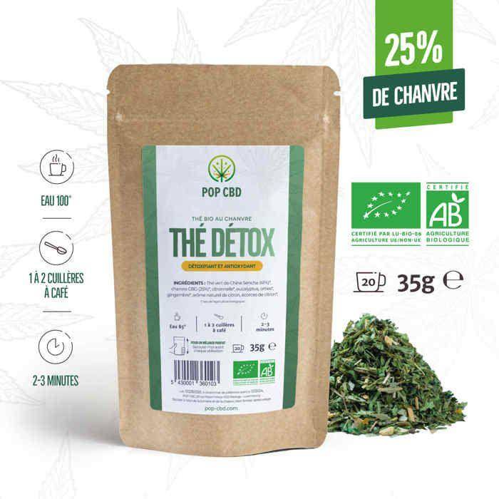 Thé Vert Bio, au Chanvre CBD 5 sachets