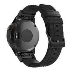 Garmin Fenix 5 / Fenix 5 Plus urrem i ægte læder - sort