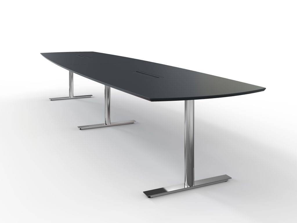 InLINE Konferencebord, bådformet - 220 x 110/90 cm Linoleum.
