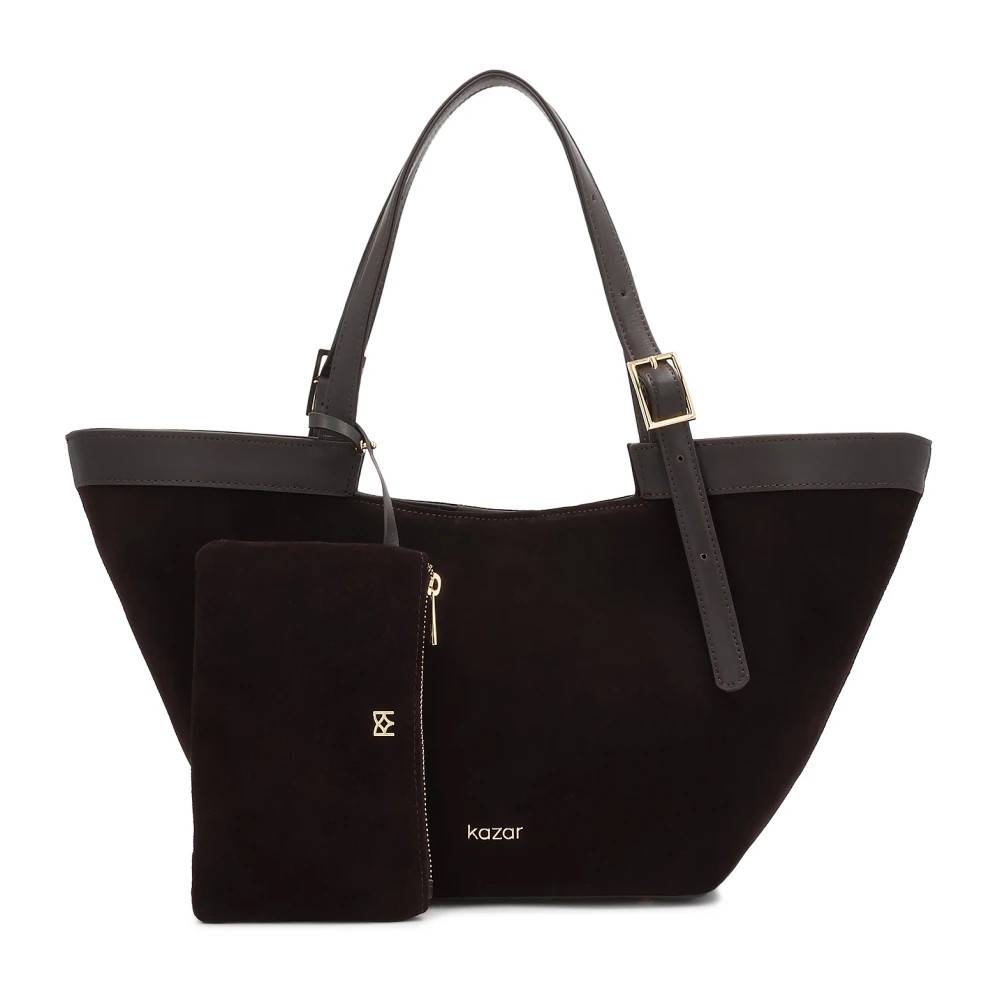 Kazar Urban Suede Pouch Bag - Tasker - Dame - Brun - ONE SIZE - Suede