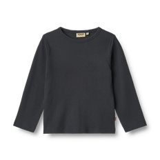 Milo Langærmet Rib T-shirt, Navy, 122 cm
