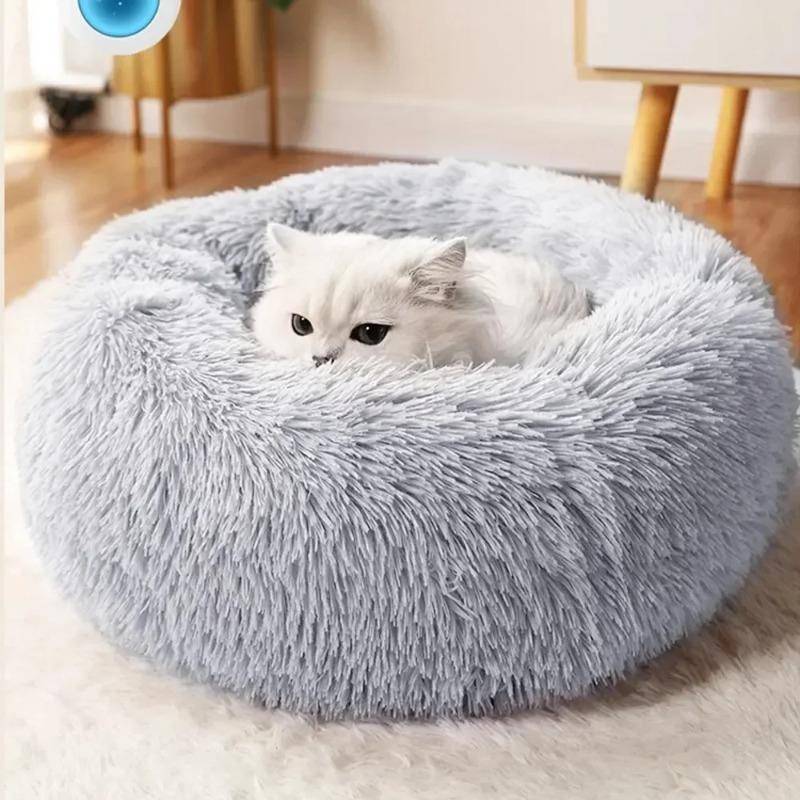 Super kattsäng varm sovande kattbo Mjuk lång plysch Bästa hundsäng för hundar Korgkudde Kattsäng Kattmatta Djur Sova brun