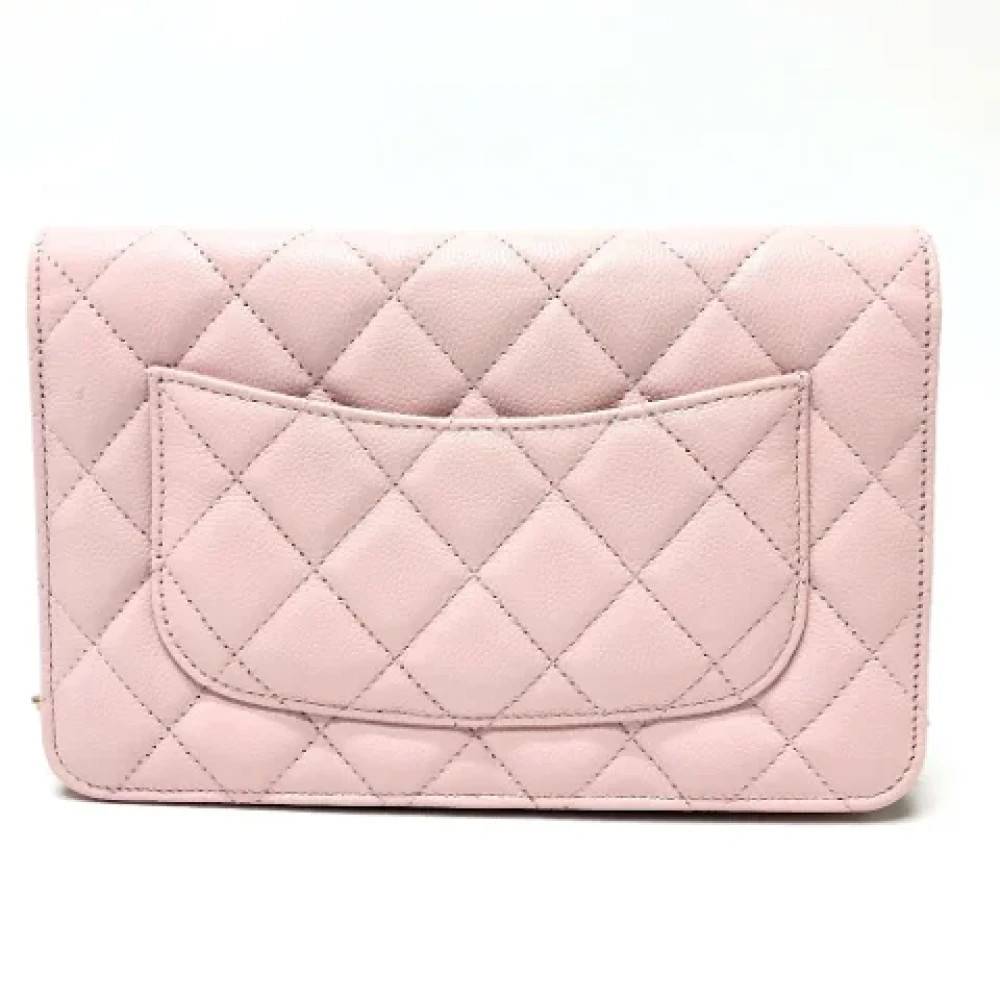 Chanel Vintage Pre-owned Laeder chanel-tasker - Vintage - Dame - Lyserød - ONE SIZE -