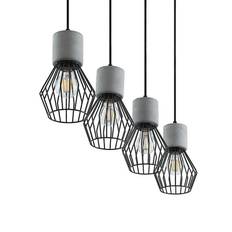 Lindby - Tamalin 4 Taklampa Black/Concrete