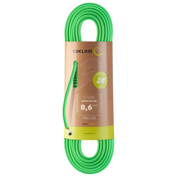 Edelrid Siskin Eco Dry 8,6 Helreb størrelse 60 m farve grøn