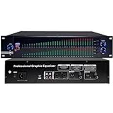 Digital Equalizer EQ brusreducering，med spektrumdisplay 31 band for KTV Stage Performance Board Stereonivåindikator Professionellt ljudsystem Karaokeutrustning (Color : 888S)