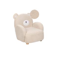 Barnstol Boo Beige/ljust trä - Barnfåtölj Beige,Natur