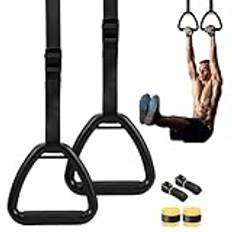 Calisthenics Ringar, Gymnastikringar för Pull Up | Träningsringar med remmar - Halkfri träningsutrustning, justera remmar Fitnessutrustning, träningstillbehör för hemmagym