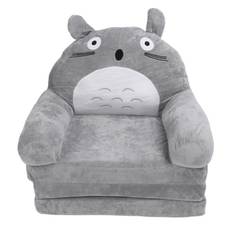 Foldable Kids Sofa Soft Breathable Cartoon Animal Toddler Couch Bed with Armrest for Living Room