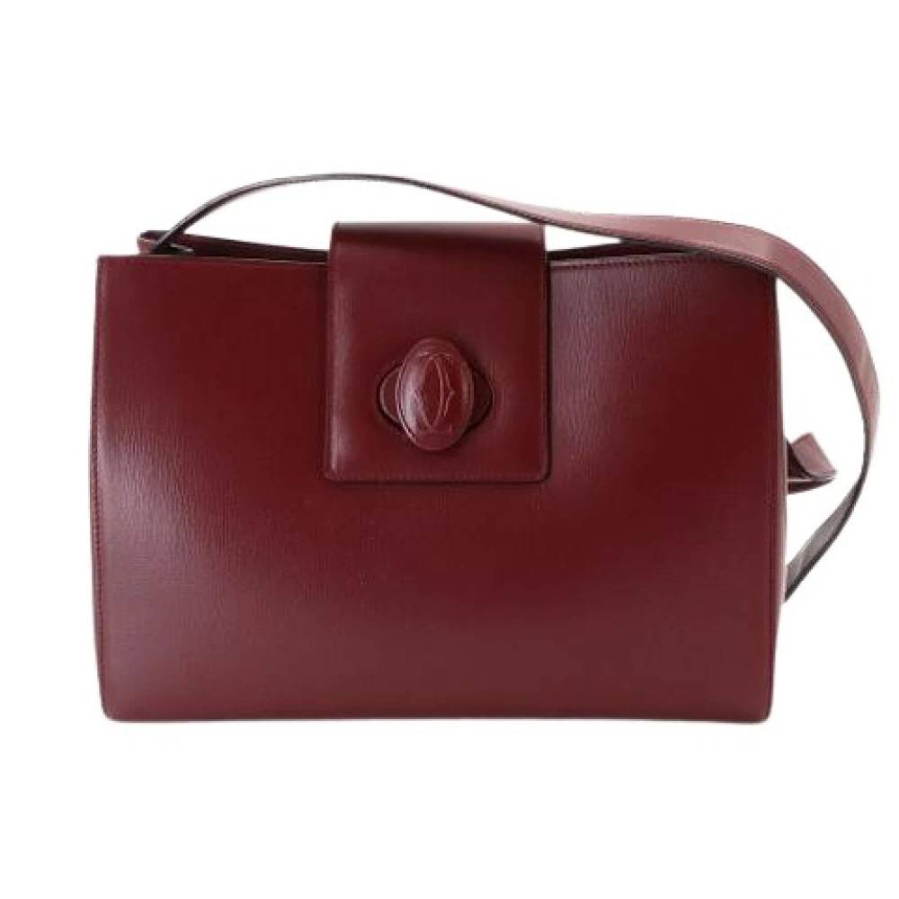 Cartier Vintage Pre-owned Vintage Skuldertaske - Vintage - Dame - Rød - ONE SIZE - Uld