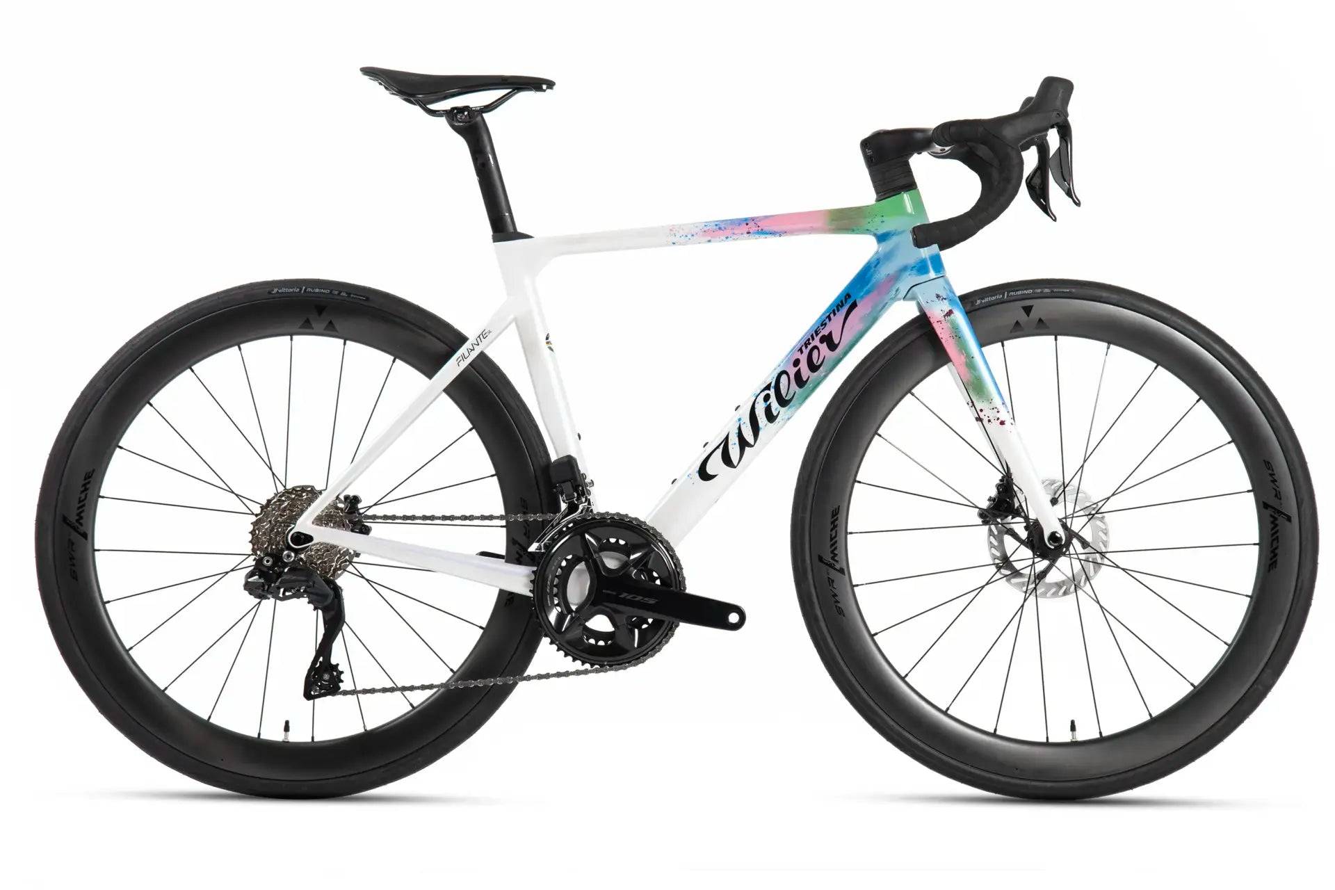 Wilier Filante SL 2025 - Shimano 105 Di2 2x12sp - Miche SWR EVO 50 - 153 / s / pearl blue glossy (s)