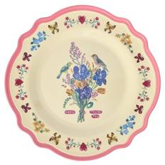 Tallrik Vintage Neon Pink - Nathalie L'ete Print Rice