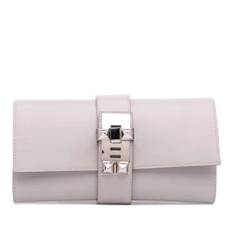 Hermès Vintage, Pre-owned, Dame, Grå, ONE SIZE, Tyl, Pre-owned Laeder clutches