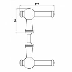 Dørgreb - Udendørs - CREUTZ messing 123 mm