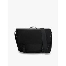 Textile Logo Flap Messenger Bag - BLACK - One Size