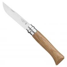 OPINEL No 8 Oak Classic Oak wood handle 8.5cm stainless steel blade with locking collar