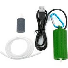 Bärbar mini usb akvarium akvarium syrgas luftpump tyst energi spara kompressor - Grön