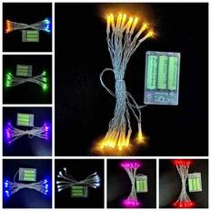 LED-ljusslinga, julljusslinga, AA-batteribox ljusslinga/körsbärsblomsljusslinga/minikulor, blinkande koppartrådsljusslinga, lämplig för sovrum, jul, h - Multi-color (3 meter 20 led)