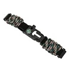 Paracord-armband med Visselpipa, Kompassrepklippare, Justerbar Eldstartare, Snyggt Paracord-armband för Camping och Klättring (Hav)