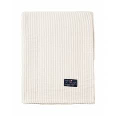 Lexington Striped Reversable Organic Cotton Sengetæppe Off White