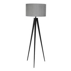 Tripod Floor Lamp - Grey & Metal Base - Black/Grey / Metal Base
