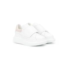 Alexander McQueen Kids - sneakers med grov sula och kardborreband - barn - läder/läder/gummi - 32 - Vit