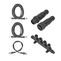 YACHT NMEA 2000 Startkabelsats Marin NMEA 2000 Startkit Kabelkontakt Avslutningskombination ABS Rostsäker Universal