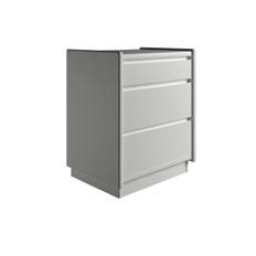 Kaagaard 335037 Sengebord med Sokkel 51x50x37 cm - Hvidmalet
