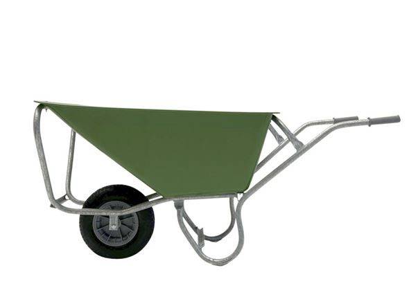 Skottkärra Hubert, luftgummihjul, 170 l, LxH 1630 x 805 mm, 1-hjulig