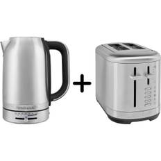 Kitchenaid - 5KMT2109 Brødrister + 5KEK1701 Elkedel, stainless steel